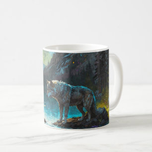 Rocky Mountain Grey Wolf Art Koffiemok