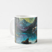 Rocky Mountain Grey Wolf Art Koffiemok (Voorkant links)