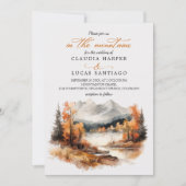 Rocky Mountain herfst bruiloft Kaart (Voorkant)