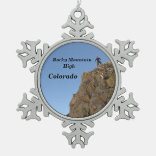 Rocky Mountain High, Colorado Tin Sneeuwvlok Ornament
