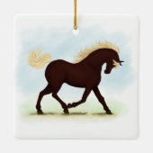 Rocky Mountain Horse Equestrian Keramisch Ornament (Achterkant)