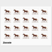 Rocky Mountain Horse Silhouette Chestnut Vierkante Sticker (Vel)