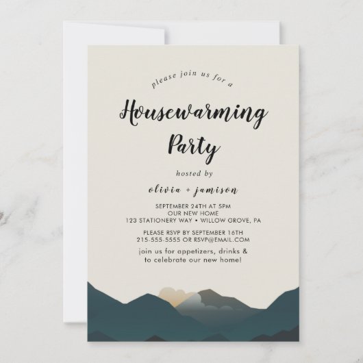 Rocky Mountain Housewarming Party Uitnodiging (Voorkant)