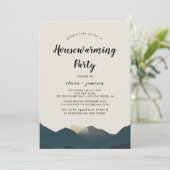 Rocky Mountain Housewarming Party Uitnodiging (Staand voorkant)