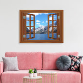 Rocky Mountain Lake Fab Window Canvas Afdruk (Insitu (Woonkamer))