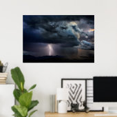 Rocky Mountain Lightning Storm Poster (Thuiskantoor)