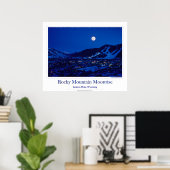 Rocky Mountain Moonrise Poster (Thuiskantoor)