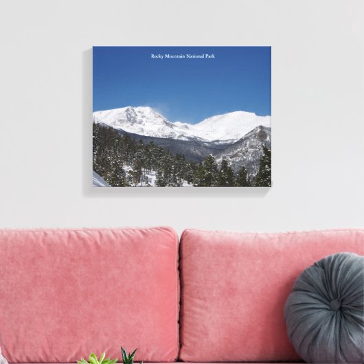 Rocky Mountain National Park 2 mnt canvas print (Insitu (Woonkamer))