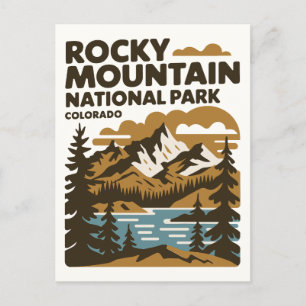 Rocky Mountain National Park, Colorado kunst Briefkaart