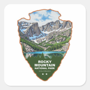Rocky Mountain National Park Colorado Pijl Vierkante Sticker