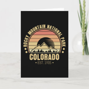 Rocky Mountain National Park Colorado Retro Kaart