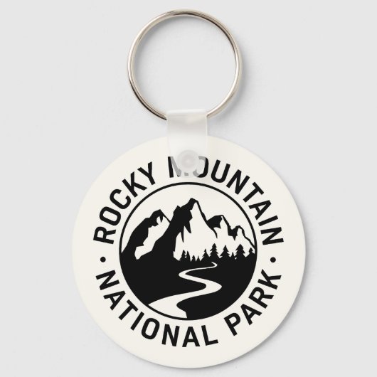 Rocky Mountain National Park Embleem Sleutelhanger (Voorkant)