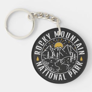 Rocky Mountain National Park Minimalistische souve Sleutelhanger