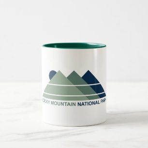 Rocky Mountain National Park Mountain Zon Tweekleurige Koffiemok