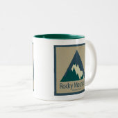 Rocky Mountain National Park Rustic Tweekleurige Koffiemok (Voorkant rechts)
