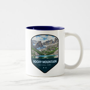 Rocky Mountain National Park Schild Tweekleurige Koffiemok