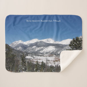 Rocky Mountain National Park sherpa blanket Deken