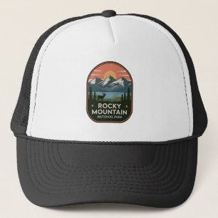 Rocky Mountain National Park Vintage Badge Trucker Pet