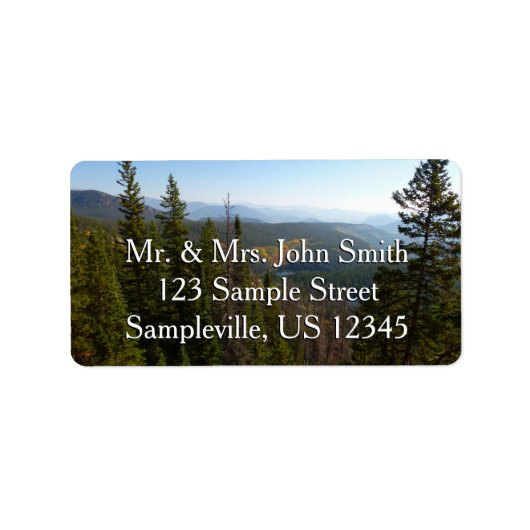 Rocky Mountain Overlook in Early Fall Etiket (Voorkant)