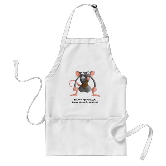 Rocky Mountain Oysters Rat Apron Standaard Schort (Voorkant)