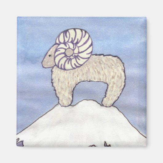 Rocky Mountain Ram Magneet (Voorkant)