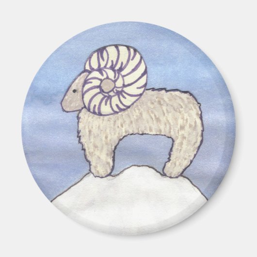 Rocky Mountain Ram Magneet (Voorkant)