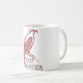 Rocky Mountain Red Crossbill bird logo Koffiemok (Voorkant rechts)