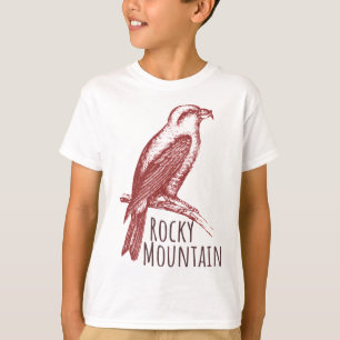 Rocky Mountain Red Crossbill vogel logo T-shirt