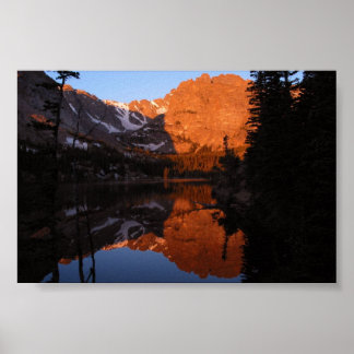 Rocky Mountain Reflection op Canvas Poster
