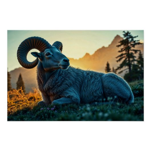 Rocky Mountain Sheep Perfect Poster (Voorkant)