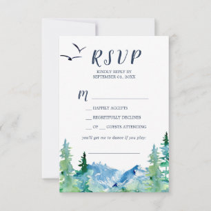 Rocky Mountain Song Request RSVP Card Kaartje