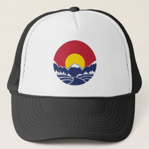 Rocky Mountain Sunset Logo Trucker Pet