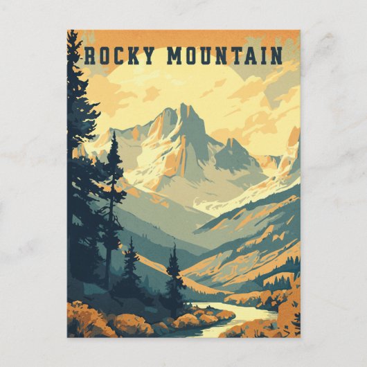  Rocky Mountain Travel Briefkaart (Voorkant)