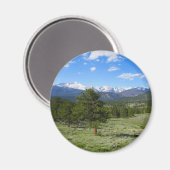 Rocky Mountain Uitzicht Schilderachtig Landschap Magneet (Voorkant / Achterkant)
