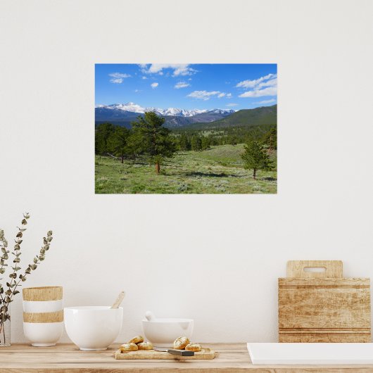 Rocky Mountain Uitzicht Schilderachtig Landschap Poster (Keuken)