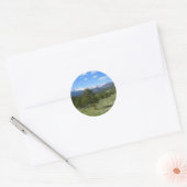 Rocky Mountain Uitzicht Schilderachtig Landschap Ronde Sticker (Envelop)