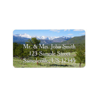 Rocky Mountain View Schitterend Landschap Etiket