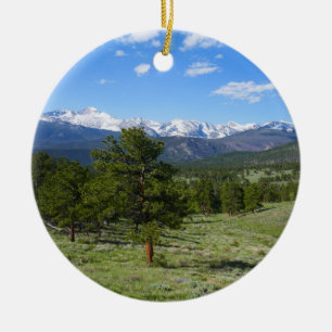 Rocky Mountain View Schitterend Landschap Keramisch Ornament