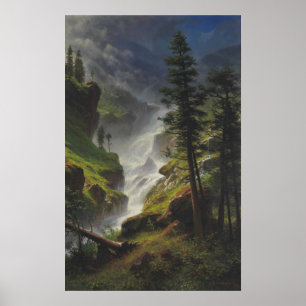 Rocky Mountain Waterfall Poster