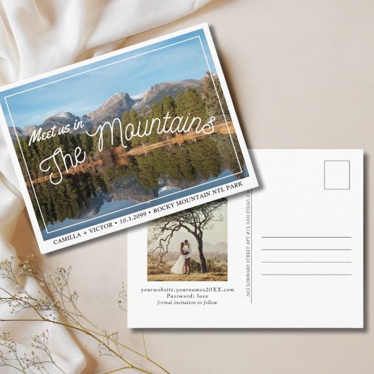 Rocky Mountain Wedding Save the Date Briefkaart