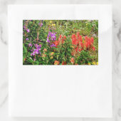 Rocky Mountain Wildbloemen Rechthoekige Sticker (Tas)