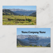 Rocky Mountains aangepaste visitekaartje foto kuns (Voorkant / Achterkant)