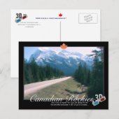 Rocky Mountains Canada 3D Anaglyph Briefkaart (Voorkant / Achterkant)