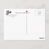 Rocky Mountains Canada 3D Anaglyph Briefkaart (Achterkant)