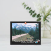 Rocky Mountains Canada Carte postale Anaglyph 3D (Debout devant)