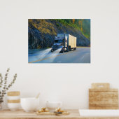 Rocky Mountains Cargo Truck Highway Driving Art Poster (Keuken)
