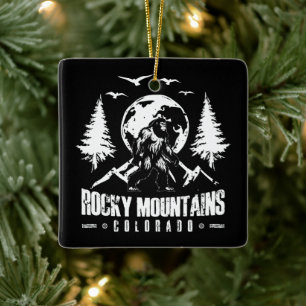 Rocky Mountains Colorado Bigfoot Wandelen Keramisch Ornament