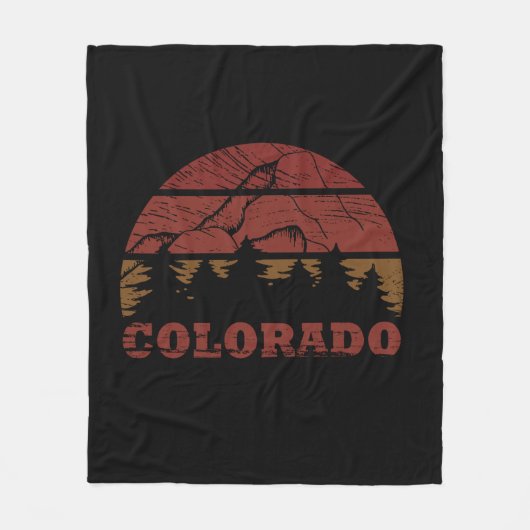 Rocky Mountains Colorado Fleece Deken (Voorkant)