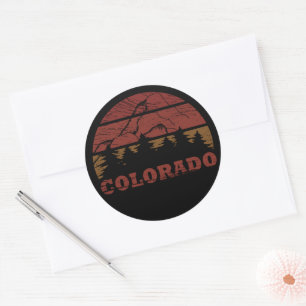 Rocky Mountains Colorado Ronde Sticker