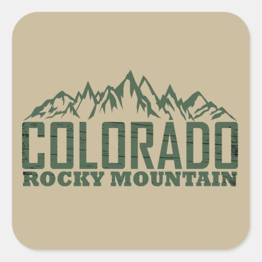 Rocky Mountains, Colorado Vierkante Sticker (Voorkant)
